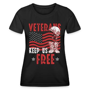 Veterans Day Für Republikaner - Frauen Funktions-T-Shirt - Schwarz - Vorne - AI Model Female 172 light (172cm)