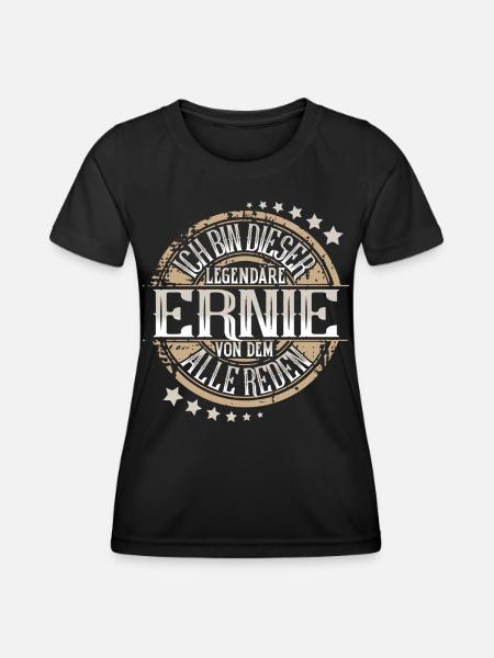 Ernie - Frauen Funktions-T-Shirt - Schwarz