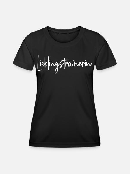 Lieblingstrainerin - Frauen Funktions-T-Shirt - Schwarz