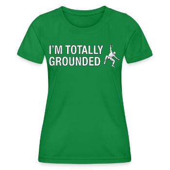 Escalade totalement ancrée - T-shirt sport Femme - vert - Devant - AI Model Female 172 dark (172cm)