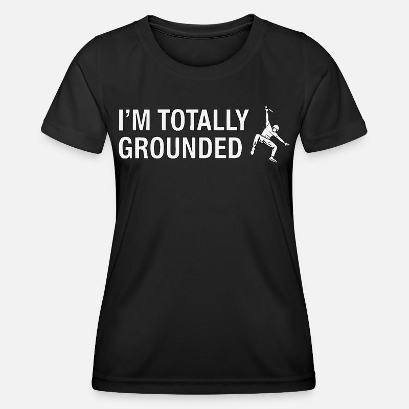 Totally Grounded Rock Climbing - Women's Functional T-Shirt - black