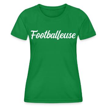 football player - Women's Functional T-Shirt - kelly green - Front - AI Model Female 172 dark (172cm)