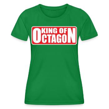King_of_Octagon_MMA_Mixed Arts martiaux - T-shirt sport Femme - vert - Devant - AI Model Female 172 dark (172cm)