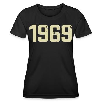 Jubilé 1969 - T-shirt sport Femme - noir - Devant - AI Model Female 172 light (172cm)