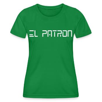 El Patron Typography – Cool Leader Motif - Women's Functional T-Shirt - kelly green - Front - AI Model Female 172 dark (172cm)