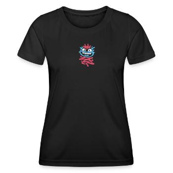 Kleine Monster: Punk-Affe mit Zwinkern - Frauen Funktions-T-Shirt - Schwarz - Vorne - AI Model Female 172 light (172cm)
