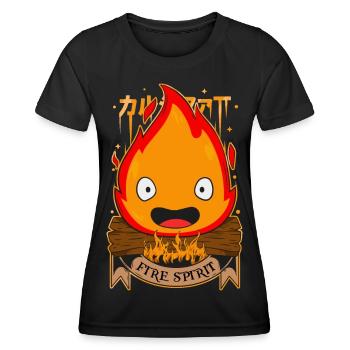 de feu - T-shirt sport Femme - noir - Devant - AI Model Female 172 light (172cm)