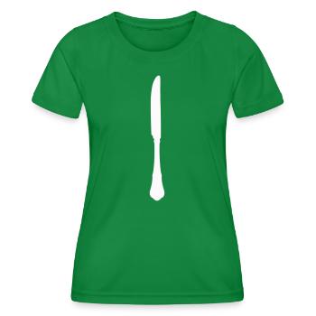 besteck_messer - T-shirt sport Femme - vert - Devant - AI Model Female 172 dark (172cm)