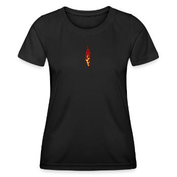 flammen - Frauen Funktions-T-Shirt - Schwarz - Vorne - AI Model Female 172 light (172cm)