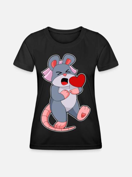 Maus Braut Schleier Hochzeit - Frauen Funktions-T-Shirt - Schwarz