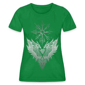 Raven Odin Vegvisir Valknut - Women's Functional T-Shirt - kelly green - Front - AI Model Female 172 dark (172cm)