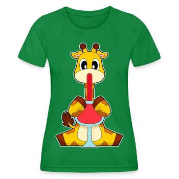 Giraffe Red Wine - Women's Functional T-Shirt - kelly green - Front - AI Model Female 172 dark (172cm)