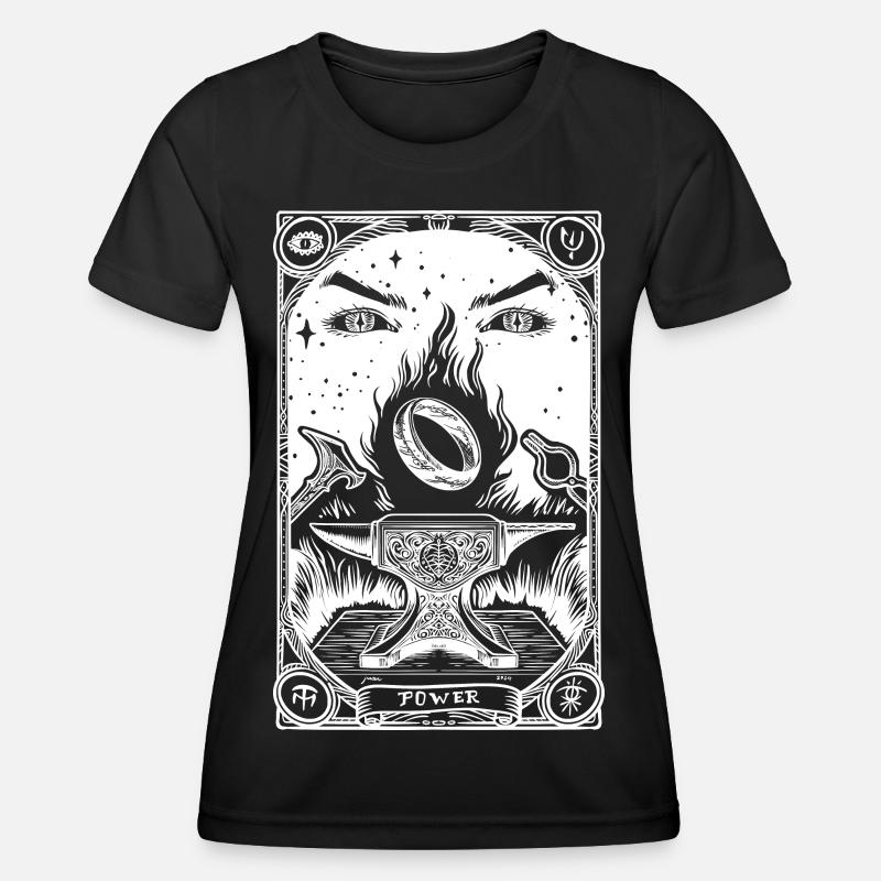 One ring tarot white - Women's Functional T-Shirt - black