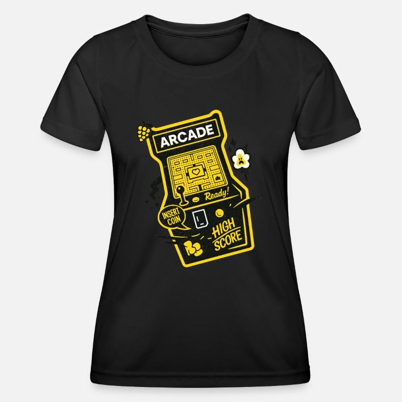 Arcade Ready High Score - Women's Functional T-Shirt - black