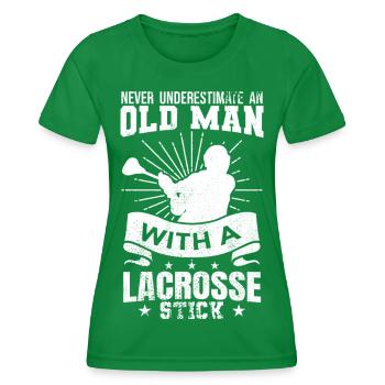 Grand-père joueur de crosse - T-shirt sport Femme - vert - Devant - AI Model Female 172 dark (172cm)