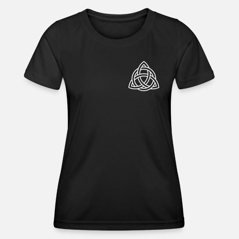 White triquette - Women's Functional T-Shirt - black