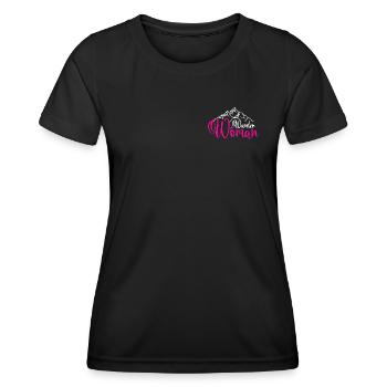 Wander Woman Wandern Berge Wanderwoman - Frauen Funktions-T-Shirt - Schwarz - Vorne - AI Model Female 172 light (172cm)
