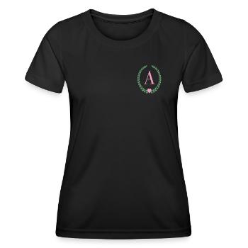 Buchstabe A-Monogramm - Frauen Funktions-T-Shirt - Schwarz - Vorne - AI Model Female 172 light (172cm)