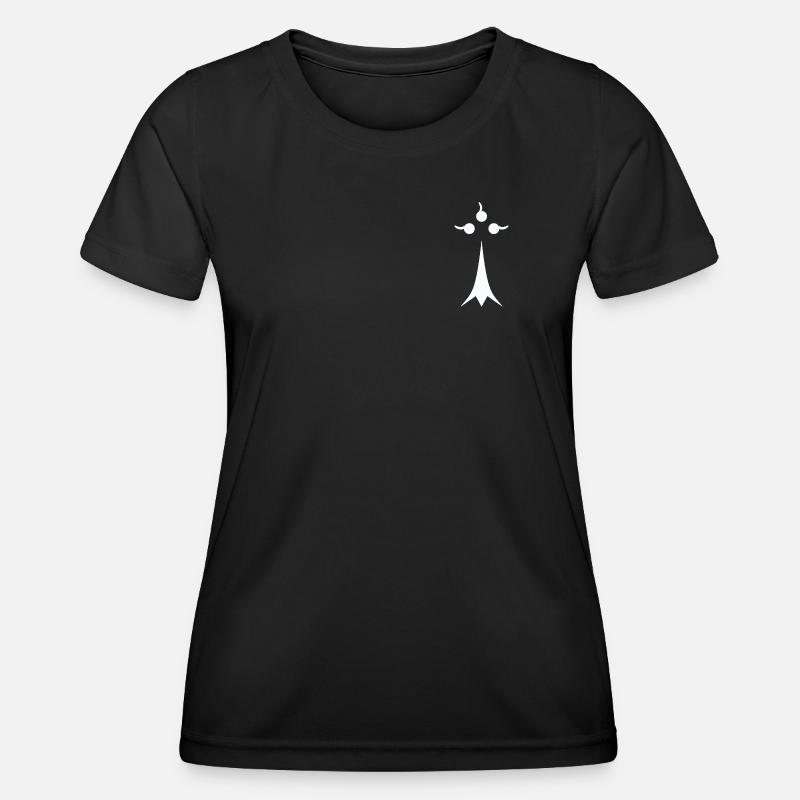 White minimalist ermine - Women's Functional T-Shirt - black