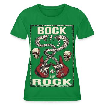 Bock auf Rock - Women's Functional T-Shirt - kelly green - Front - AI Model Female 172 dark (172cm)
