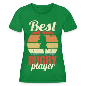 Best Rugby Player - Frauen Funktions-T-Shirt - Kelly Green - Vorne - AI Model Female 172 dark (172cm)