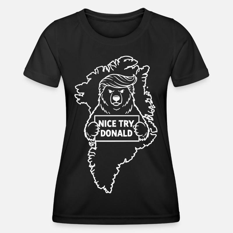 Greenland: Nice try, Donald - Women's Functional T-Shirt - black