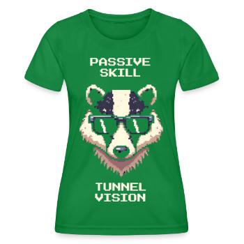 Passiv: Tunnelblick | Dachs Tunnel Graben - Frauen Funktions-T-Shirt - Kelly Green - Vorne - AI Model Female 172 dark (172cm)