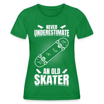 Skateboarding Großvater - Frauen Funktions-T-Shirt - Kelly Green - Vorne - AI Model Female 172 dark (172cm)
