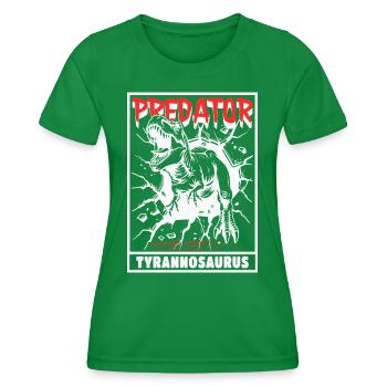 Predator - Tyrannosaurus - Women's Functional T-Shirt - kelly green - Front - AI Model Female 172 dark (172cm)