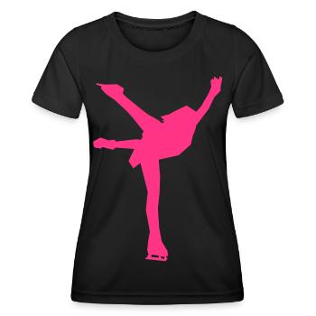 eiskunstlauf - Frauen Funktions-T-Shirt - Schwarz - Vorne - AI Model Female 172 light (172cm)