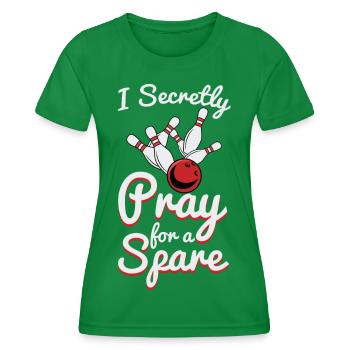Ich bete heimlich für einen Split - Frauen Funktions-T-Shirt - Kelly Green - Vorne - AI Model Female 172 dark (172cm)