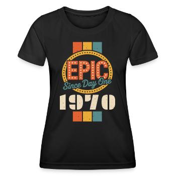Legendary since 1970 - Women's Functional T-Shirt - black - Front - AI Model Female 172 light (172cm)