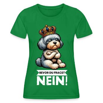 Avant que vous ne demandiez, aucun propriétaire havanais - T-shirt sport Femme - vert - Devant - AI Model Female 172 dark (172cm)