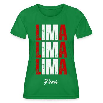 Lima Peru, Peruvian pride - Women's Functional T-Shirt - kelly green - Front - AI Model Female 172 dark (172cm)