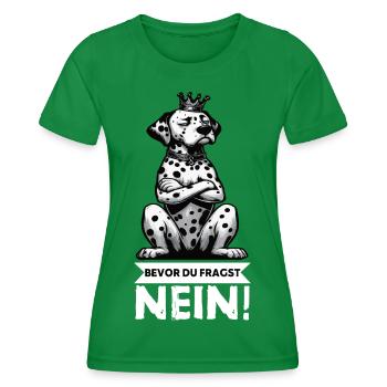 Avant que tu ne demandes, pas de Dalmatien Dalmatien Gardien Dalmatien - T-shirt sport Femme - vert - Devant - AI Model Female 172 dark (172cm)