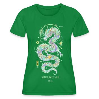 Soul Weaver Drache Mystischer Seelen Geist - T-shirt sport Femme - vert - Devant - AI Model Female 172 dark (172cm)