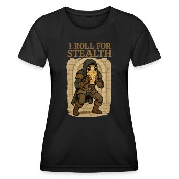 I Roll For Stealth Thief with Vase - Women's Functional T-Shirt - black - Front - AI Model Female 172 light (172cm)
