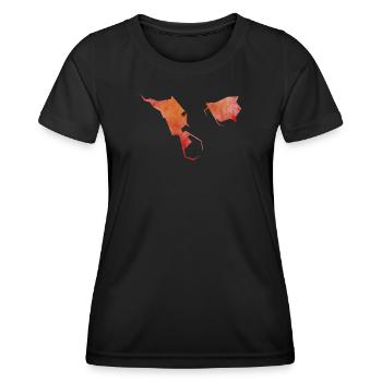 helgoland - Frauen Funktions-T-Shirt - Schwarz - Vorne - AI Model Female 172 light (172cm)