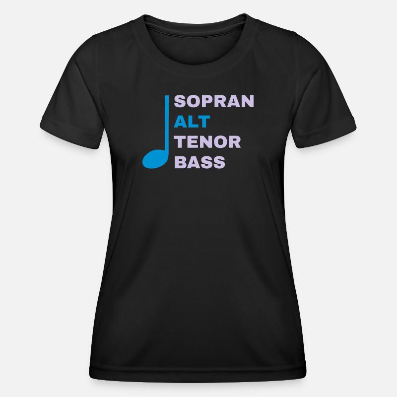 SATB mit Note - Alt - Frauen Funktions-T-Shirt - Schwarz