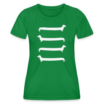 Dackel Leiter - Frauen Funktions-T-Shirt - Kelly Green - Vorne - AI Model Female 172 dark (172cm)