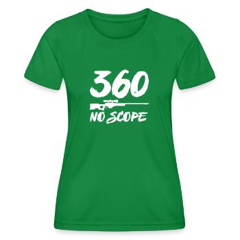 360 NO SCOPE CSGO AWP FPS PC GAMING MOTIV - Frauen Funktions-T-Shirt - Kelly Green - Vorne - AI Model Female 172 dark (172cm)