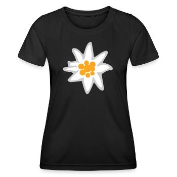 Edelweiss - Frauen Funktions-T-Shirt - Schwarz - Vorne - AI Model Female 172 light (172cm)