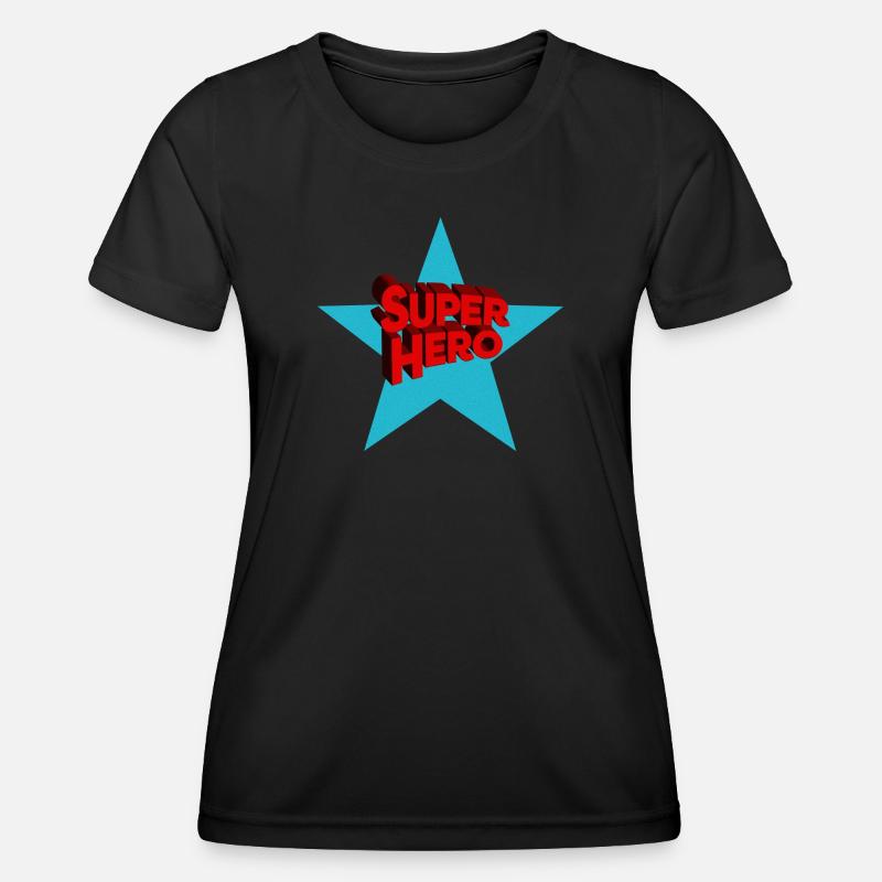 Superhero superheroes - Women's Functional T-Shirt - black