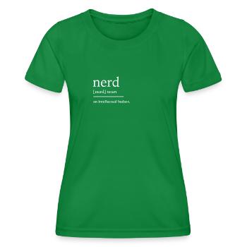 Nerd nerd - T-shirt sport Femme - vert - Devant - AI Model Female 172 dark (172cm)