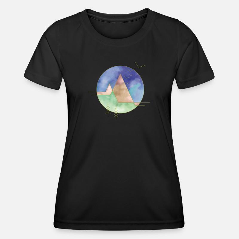 Abstract nature - Women's Functional T-Shirt - black