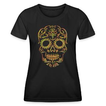 Totenkopf Skull Schädel - Frauen Funktions-T-Shirt - Schwarz - Vorne - AI Model Female 172 light (172cm)
