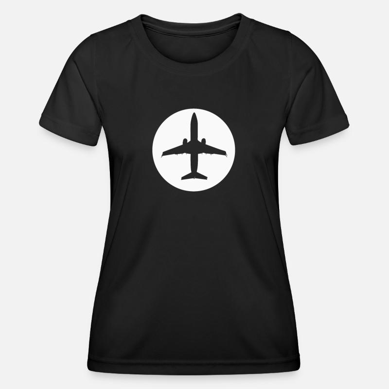 Pilot Airplane Airplane Gift - Women's Functional T-Shirt - black
