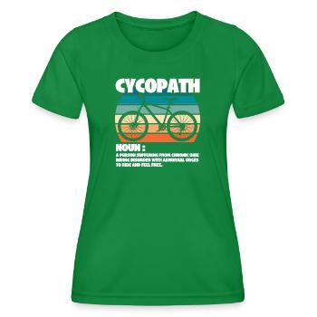 Mountainbiken - Cycopath Substantiv - Frauen Funktions-T-Shirt - Kelly Green - Vorne - AI Model Female 172 dark (172cm)
