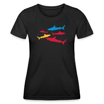 shark - Women's Functional T-Shirt - black - Front - AI Model Female 172 light (172cm)