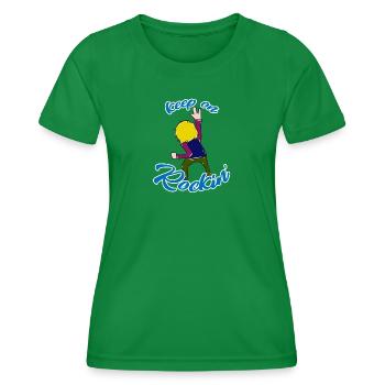 Rock'n'Roll - T-shirt sport Femme - vert - Devant - AI Model Female 172 dark (172cm)